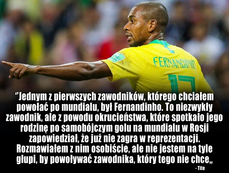 Tite zdradził, dlaczego Fernandinho zrezygnował z gry w kadrze!